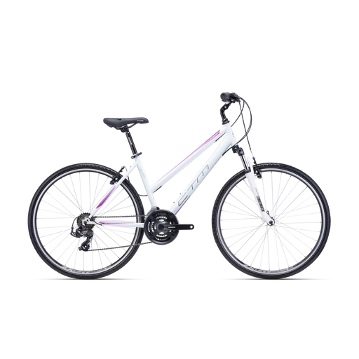 CTM JESSIE CROSS női kerékpár 28" fehér/lila, méret: M (16")