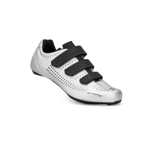 SPIUK kerékpáros országúti cipő - SPRAY - ezüst-fekete - Méret: 43