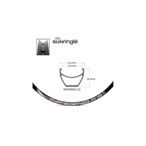 Abroncs SUNringlé INFERNO 23 29" 32h lyukas fekete