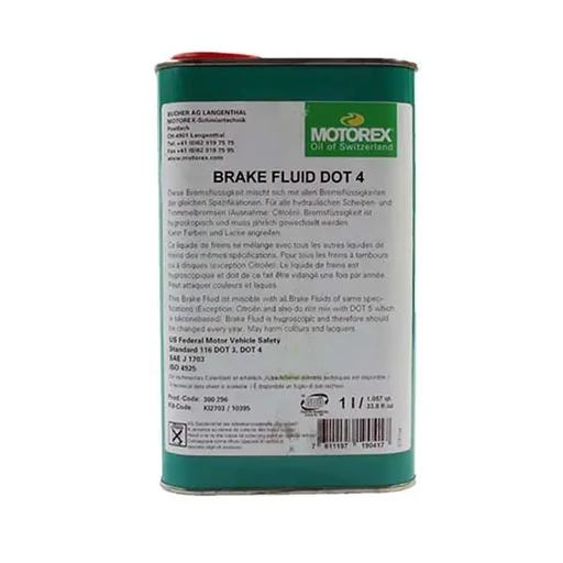 Fékfolyadék Motorex BRAKE FLUID DOT 4 (165 °C forráspont) 1L