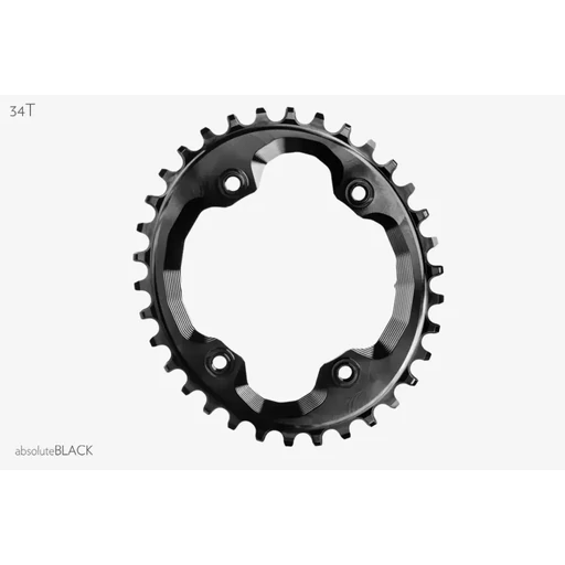 Lánckerék aB MTB OVAL XTR M9000 asszimetrikus N/W fekete 34T integrated threads