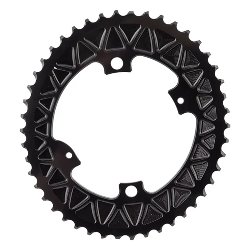 Lánckerék Országúti/Gravel SubCompact OVAL 110BCD 4 lyukas fekete 46T