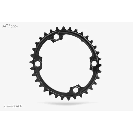 Lánckerék aB Országúti OVAL 110BCD asszim Shimano 9000/6800 4 lyukas fekete 34T