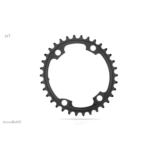 Lánckerék aB Országúti OVAL 110BCD asszim Shimano 9100/8000 4 lyukas fekete 34T