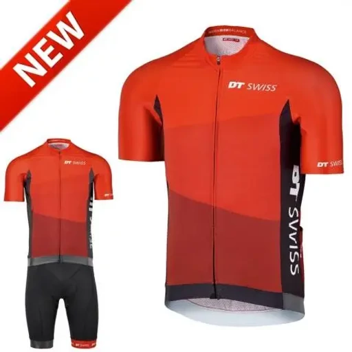 Országúti mez DT Swiss piros XL AKCIÓ