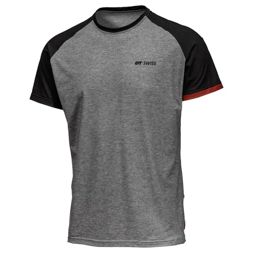 Póló DT Swiss technikai szürke/fekete XL