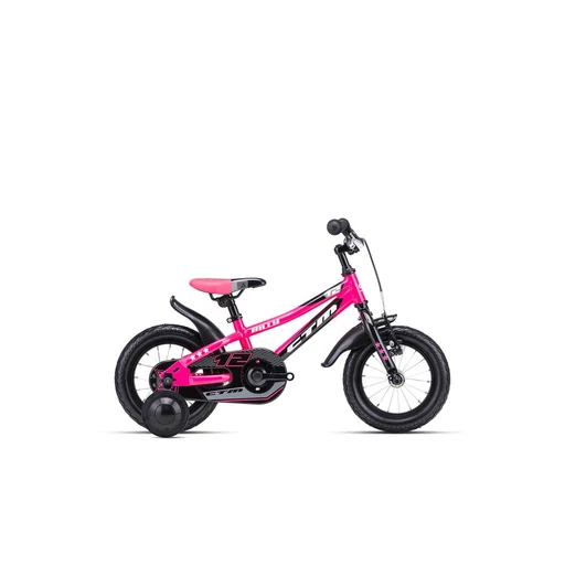 CTM BILLY gyermek kerékpár 12" pink/fekete, méret: 6,5"