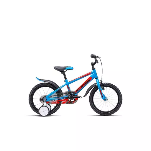CTM TOMMY gyermek kerékpár 16" matt kék/piros, méret: 8"
