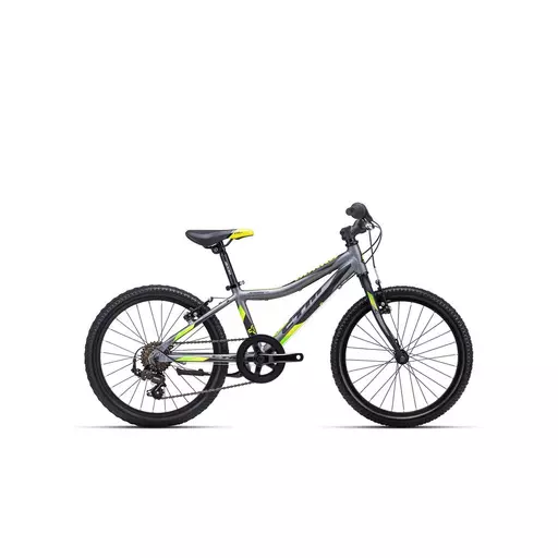 CTM JERRY 1.0 gyermek kerékpár 20" matt szürke/lime, méret: 11"
