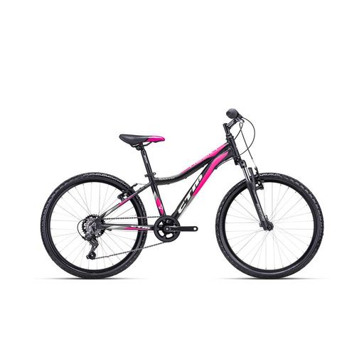 CTM ROCKY 2.0 gyermek kerékpár, matt fekete/pink