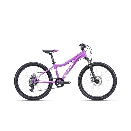 CTM ROCKY 3.0 gyermek kerékpár 24" matt lila, méret: 13"