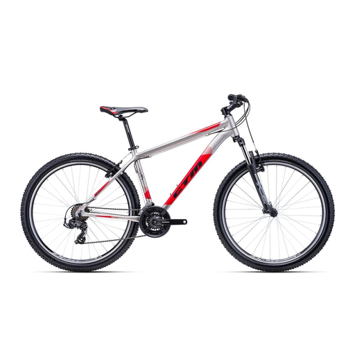 CTM REIN 1.0 (27,5") MTB kerékpár, matt szürke/piros