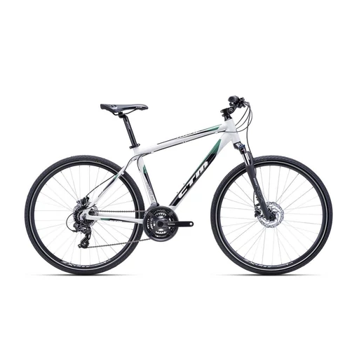 CTM TRANZ 3.0 cross trekking kerékpár 28" szürkésfehér/fekete, méret: L (19")