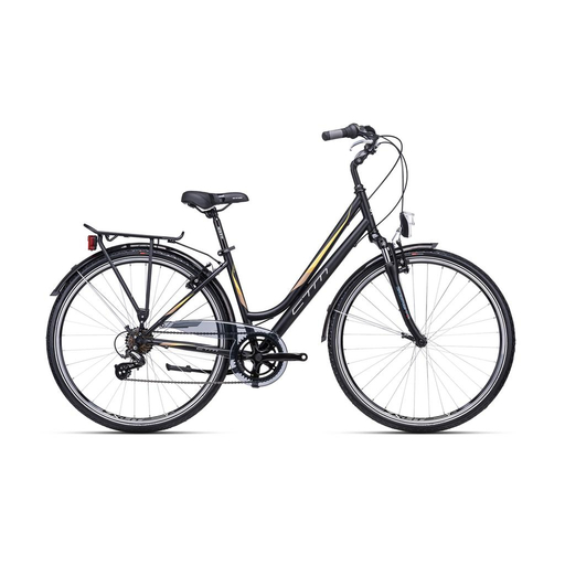 CTM FLORENCE női City/Városi kerékpár, matt fekete/barna