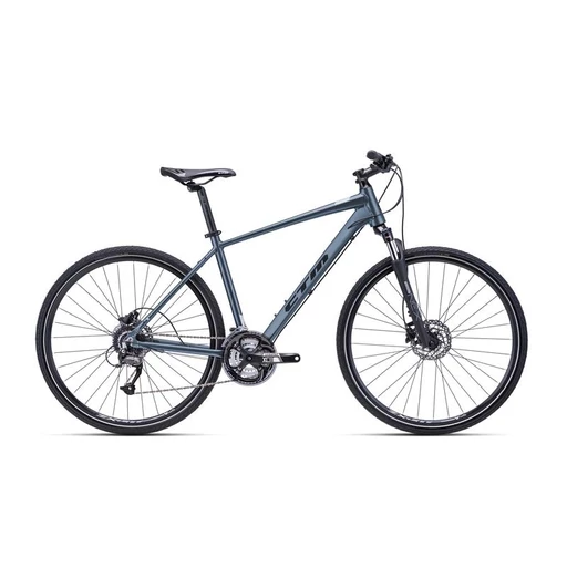 CTM STARK 2.0 cross trekking kerékpár 28" szürke/ezüst, méret: L (19")