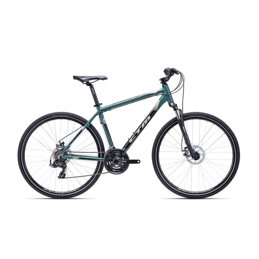 CTM TRANZ 2.0 cross trekking kerékpár 28" military zöld/szürke, méret: XL (21")