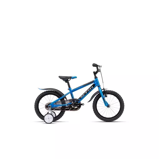 CTM TOMMY gyermek kerékpár 16" gyöngyház kék/fekete, méret: 8"