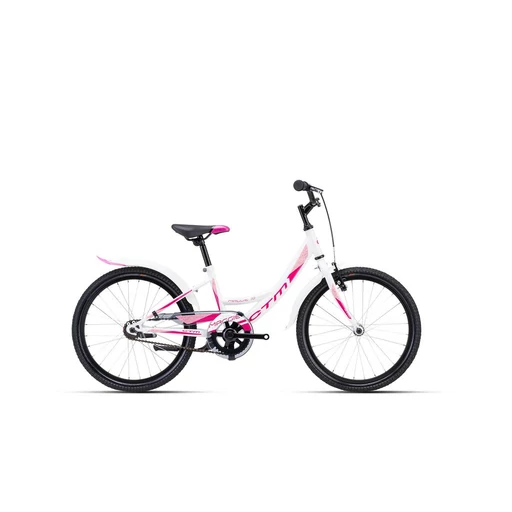 CTM MAGGIE 1.0 gyermek kerékpár 20" gyöngyház fehér/pink, méret: 11"