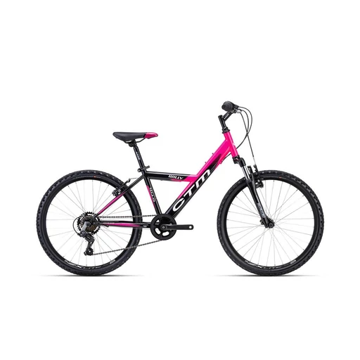 CTM WILLY gyermek kerékpár 24" fekete/pink, méret: 14"