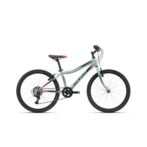 CTM BERRY 1.0 gyermek kerékpár 24" szürkészöld/fekete/narancssárga, méret: 13"