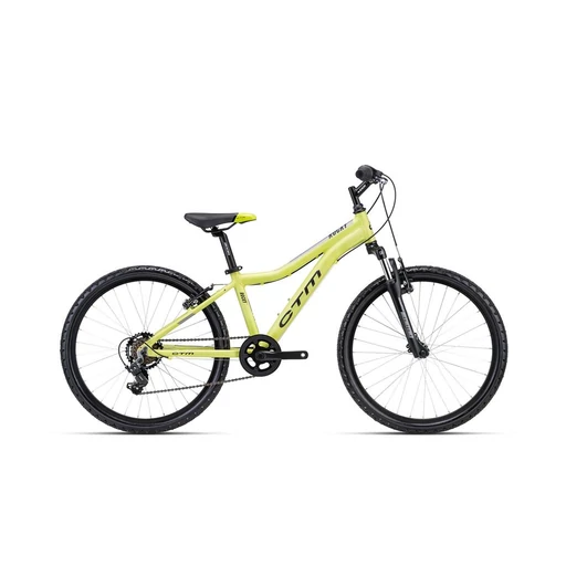 CTM ROCKY 2.0 gyermek kerékpár 24" selyemfényű lime/szürke, méret: 13"