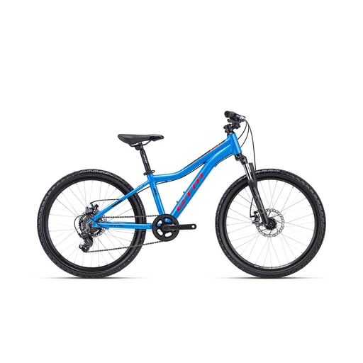 CTM ROCKY 3.0 gyermek kerékpár 24" gyöngyház kék/fekete/piros, méret: 13"