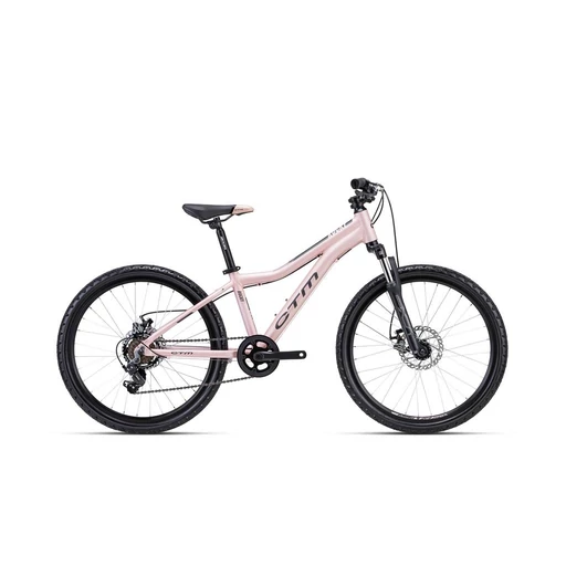 CTM ROCKY 3.0 gyermek kerékpár 24" matt világos rózsaszín/szürke, méret: 13"