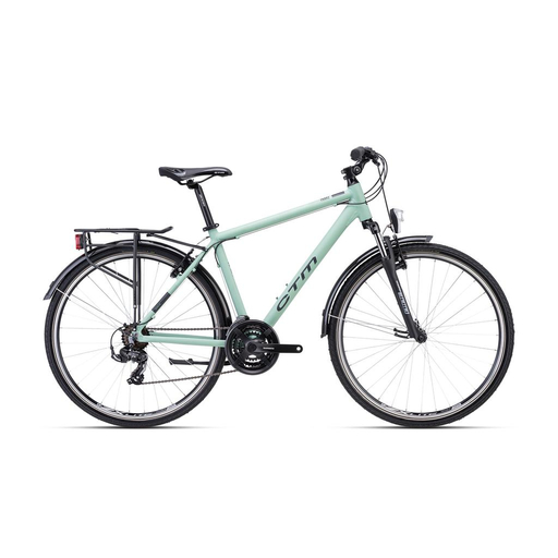CTM TRANZ 1.0 TREK trekking kerékpár, 21 sebességes, grey green színben - 2023 - férfi