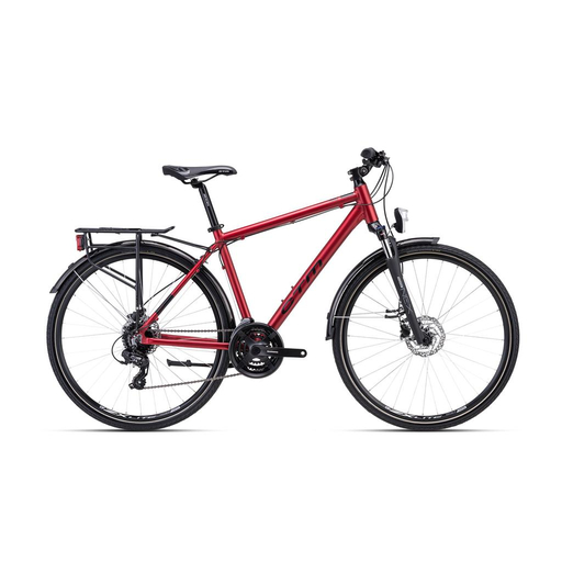 CTM TRANZ 3.0 TREK trekking kerékpár, 24 sebességes, matt red színben - 2023 - férfi