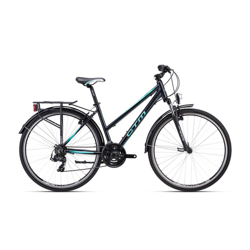 CTM MAXIMA 1.0 TREK trekking kerékpár, 21 sebességes, dark anthracite  pearl/ turquoise színben - 2023 - női