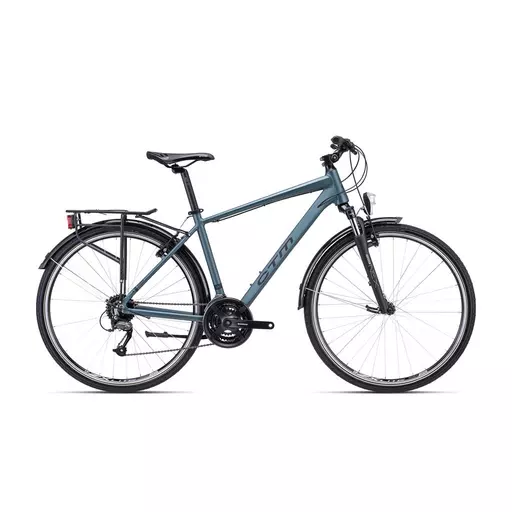 CTM STARK 1.0 TREK trekking kerékpár, 24 sebességes, matt grey blue színben - 2023 - férfi