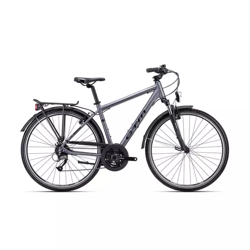CTM STAMP városi férfi kerékpár 28" matt acélszürke/fekete, méret: 19" (480)