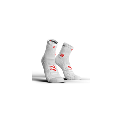 Compressport Pro Racing Socks v3.0 Run fehér bokazokni T3