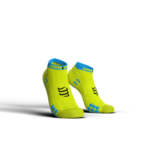 Compressport Pro Racing Socks v3.0 Run fluo sárga titokzokni T3
