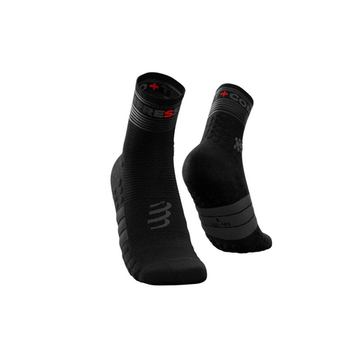 Compressport Pro Racing Socks  FLASH fekete bokazokni fényvisszaverő csíkokkal T2