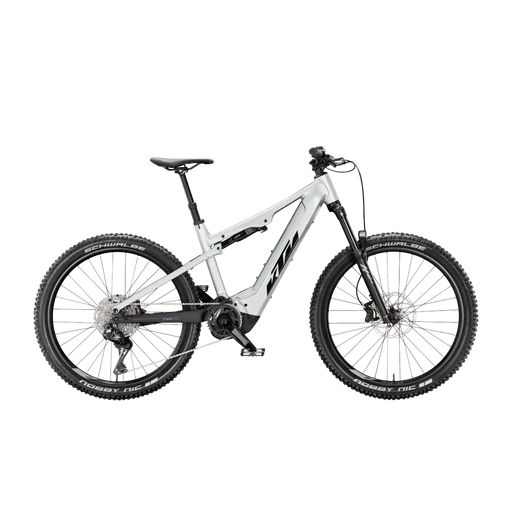 KTM MACINA LYCAN 772 Di2 FÉRFI Összteleszkópos elektromos MTB kerékpár - STARLIGHT SILVER+MATT BLACK - több méretben