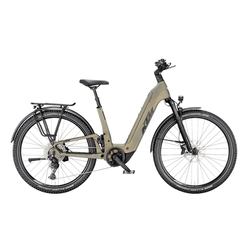 KTM MACINA AERA FS ELITE LFC UNISEX Elektromos összteleszkópos MTB kerékpár - OLIVE PEARL MATT - több méretben