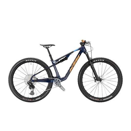 KTM SCARP MT MASTER FÉRFI Összteleszkópos MTB kerékpár - TRANSPARENT BLUE ON CARBON - több méretben