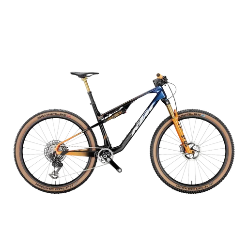 KTM SCARP MT EXONIC FÉRFI Összteleszkópos MTB kerékpár - CARBON+BLUE+ORANGE - több méretben